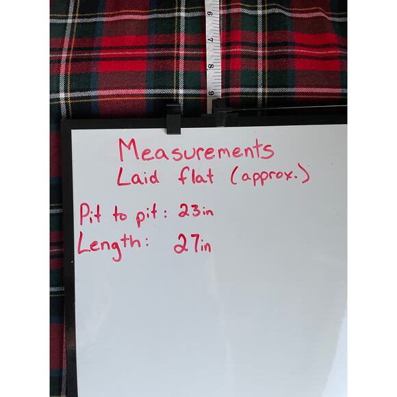 Old Navy Womens Shirt Flannel Tartan Plaid Button Down Red Cabincore Medium - Picture 7 of 7